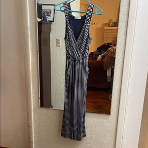 Gilli Navy and White Patterned Maxi Dress